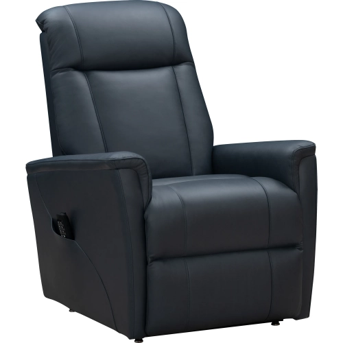 Kayson Power Lift Recliner with Power Headrest, Lumbar & Heat in Ocean Blue Top-Grain Leather